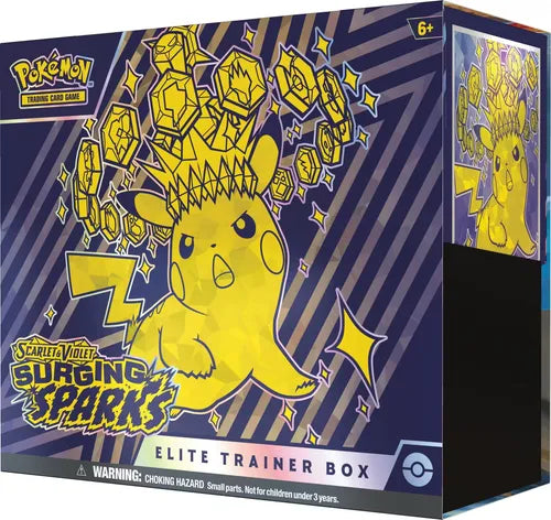 Elite Trainer Box – Surging Sparks (ENG) – 9 sobres + carta promo Magneton